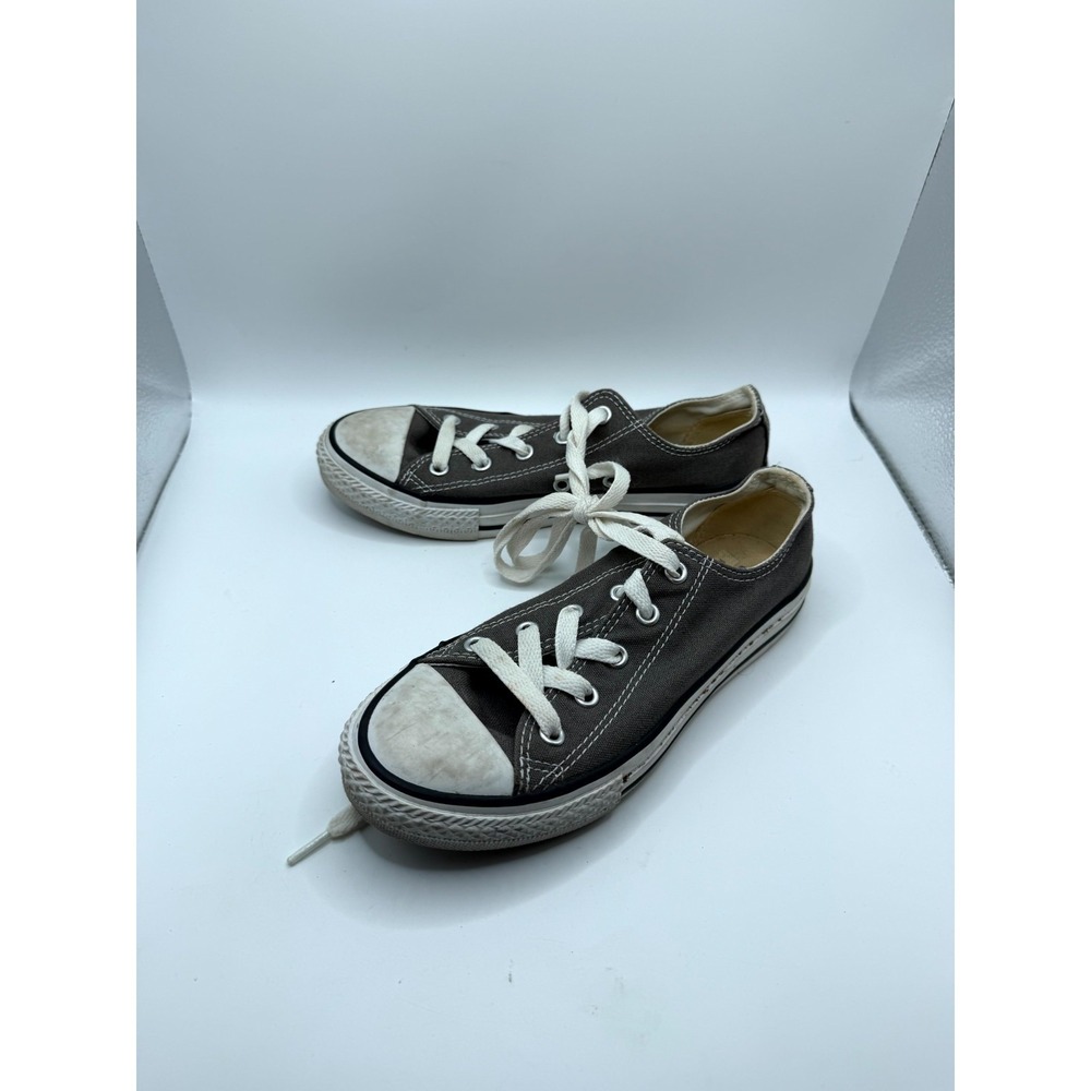 Converse Chuck Taylor All Star Ox PS‎ 3J794 Kids 2 Sneaker Charcoal Canvas Shoes